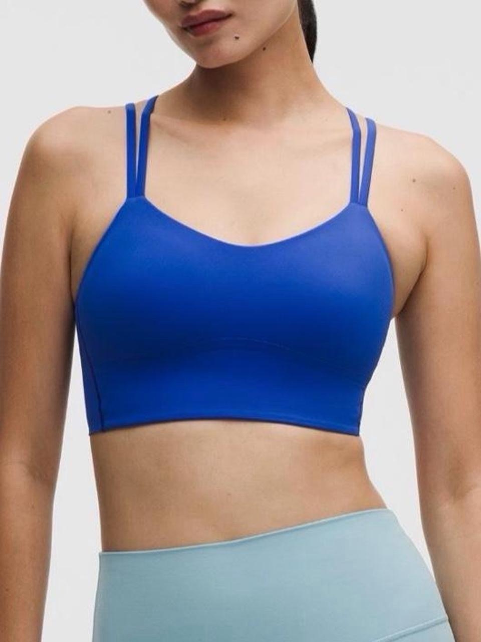 Lululemon Like A Cloud Longline Bra In Beach Ball Blue. Light Support B/C Cup.